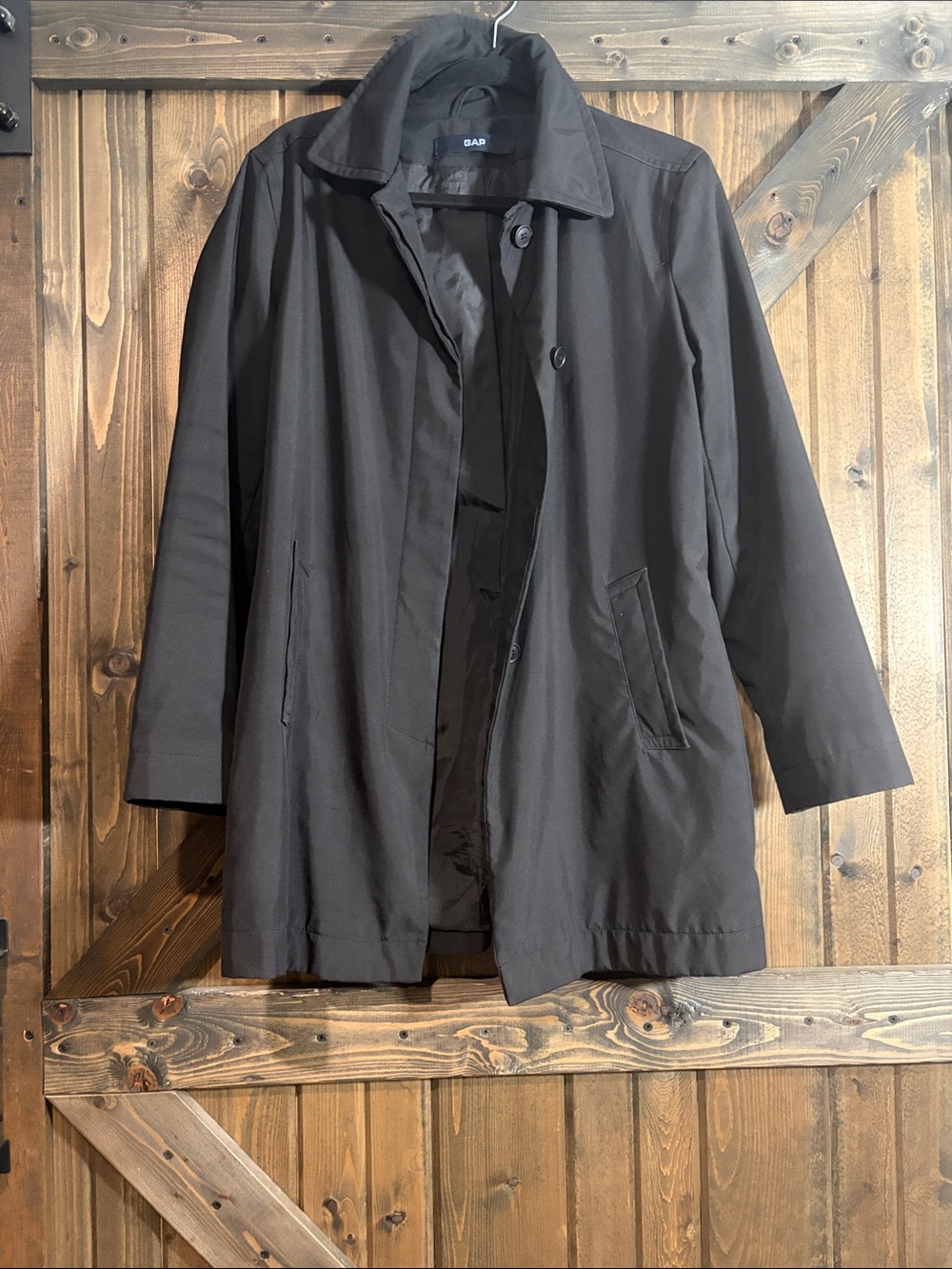 GAP Women's Dark Brown Single-Breasted Trench Coat